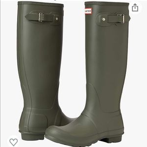 Olive green Hunter boots